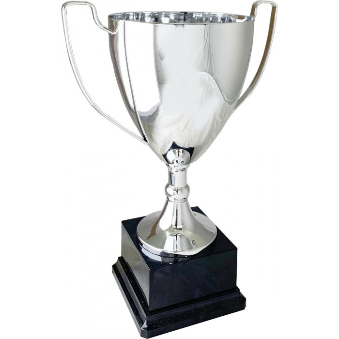 LARGE SILVER METAL HANDLED TROPHY CUP AVAILABLE IN 3 SIZES